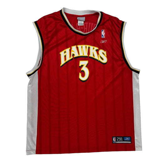 Hawks Reebok Nba Jersey - 2XL Red Polyester