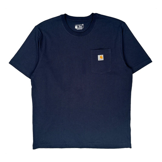 Carhartt T-Shirt - Large Navy Cotton