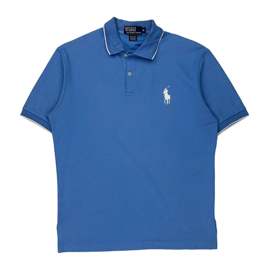 Polo By Ralph Lauren Polo Shirt - Medium Blue Cotton Blend