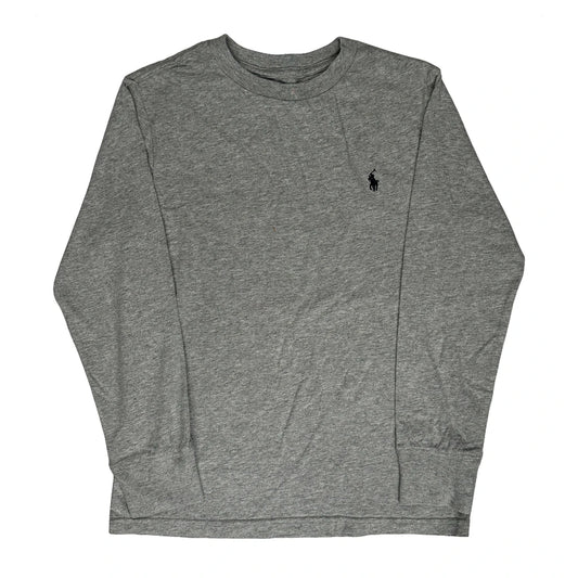 Age 6-7 Polo By Ralph Lauren Long Sleeve T-Shirt - Small Grey Cotton