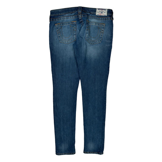 True Religion Skinny Jeans - 34W US 8 Blue Cotton Blend