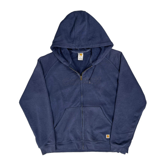 Carhartt Hoodie - XL Blue Cotton Blend
