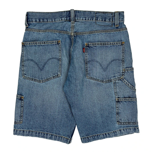 Levis Carpenter Shorts - 32W 11L Blue Cotton