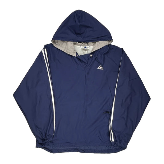 Adidas Windbreaker - XL Navy Polyester