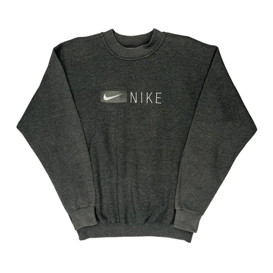 Made In USA 90S Nike Sweatshirt - Medium Grey Cotton