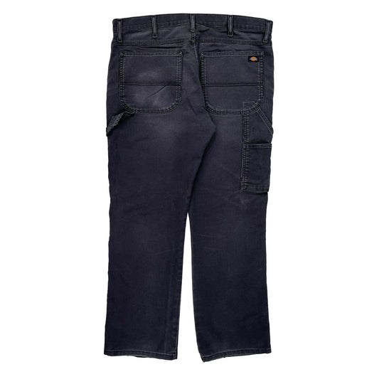 Dickies Carpenter Trousers - 36W 29L Black Cotton