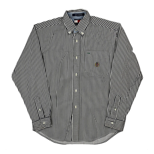 Tommy Hilfiger Striped Shirt - Medium Black & White Cotton