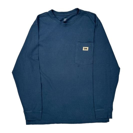 Lee Long Sleeve T-Shirt - XL Blue Cotton