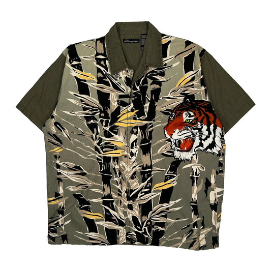 Tiger No Boundaries Hawaiian Shirt - XL Multicoloured Cotton