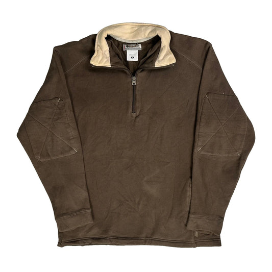 Vertex Columbia 1/4 Zip - Medium Brown Polyester