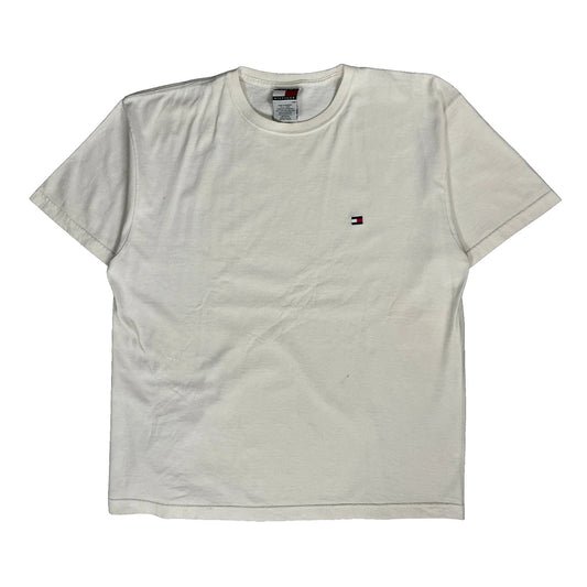 Tommy Hilfiger T-Shirt - Large White Cotton