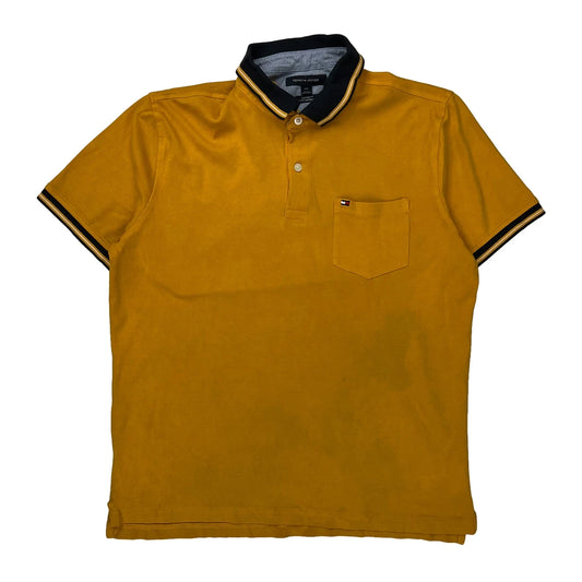 Tommy Hilfiger Polo Shirt - Large Yellow Cotton