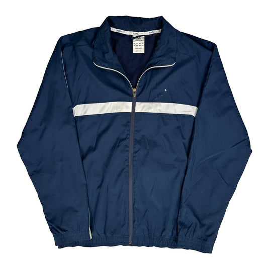Adidas Striped Track Jacket - XL Blue Polyester