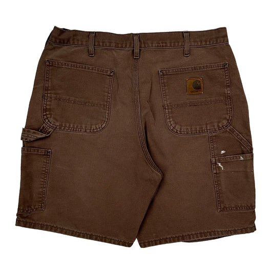 Carhartt Carpenter Shorts - 34W 9L Brown Cotton