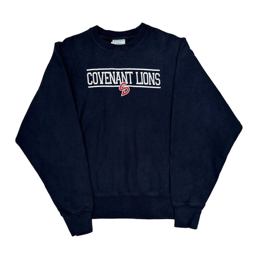 Reverse Weave Champion Covenant Lions Sweatshirt - Small Navy Cotton