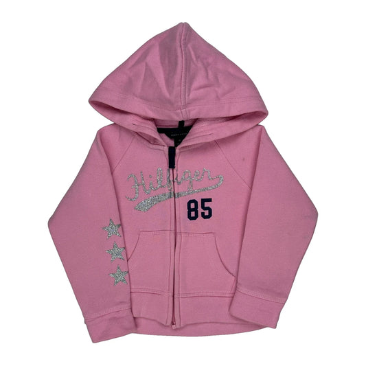 Age 3 Tommy Hilfiger Graphic Hoodie - XS Pink Cotton