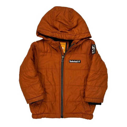 Age 3 Timberland Puffer - XS Orange Polyester