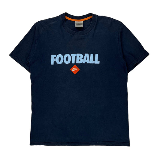 Football Nike Football T-Shirt - Large Blue Cotton