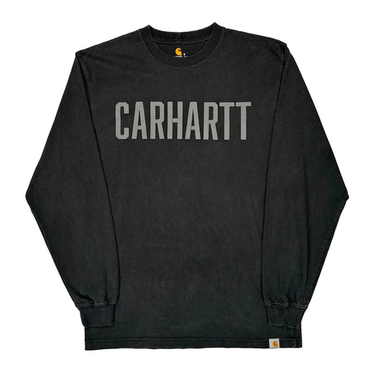 Carhartt Long Sleeve T-Shirt - Small Black Cotton