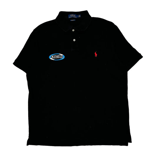 Vintage Diehl Patch Polo By Ralph Lauren Polo Shirt - Large Black Cotton
