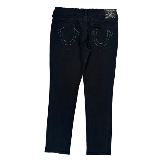 True Religion Slim Fit Jeans - 36W 31L Black Cotton