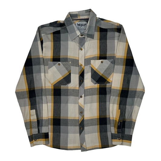 Levis Checked Shirt - Medium Grey Cotton