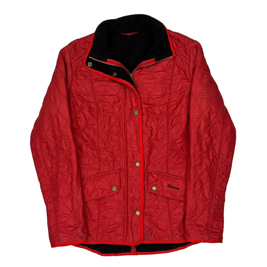 Fleece Lining Barbour Fitted Jacket - Medium Red Polyester