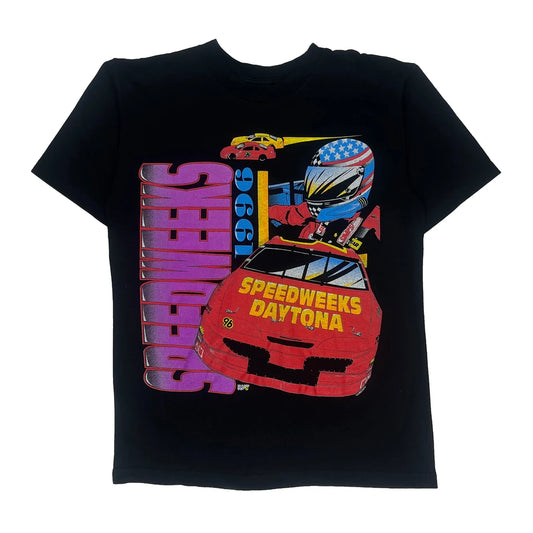 Daytona International Speedway Champ Nascar T-Shirt - Medium Black Cotton