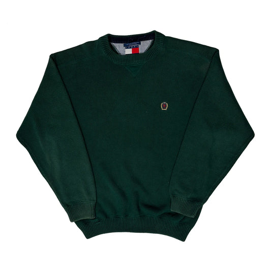 Vintage Tommy Hilfiger Jumper - Large Green Cotton