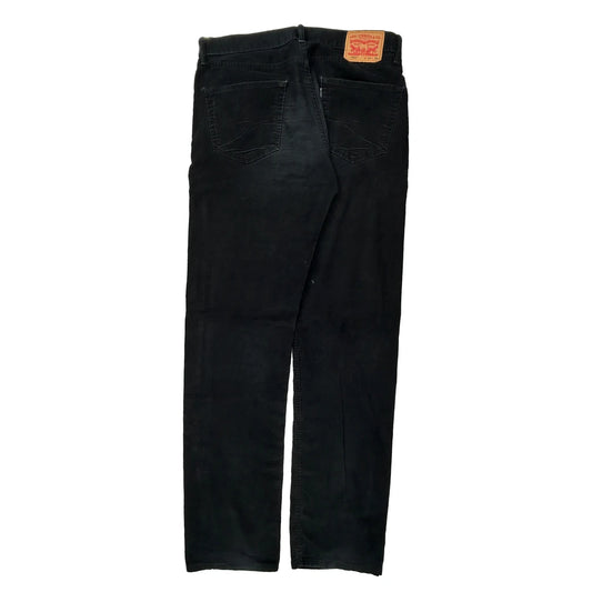 Levis Cord Trousers - 35″ Waist Black Cotton