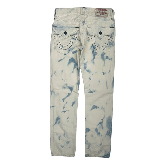 True Religion Tie-Dye Jeans - 32W 33L White Cotton