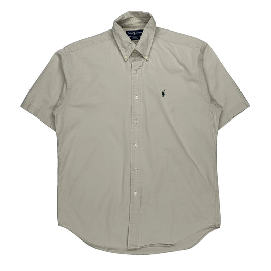 Ralph Lauren Short Sleeve Shirt - Medium Beige Cotton