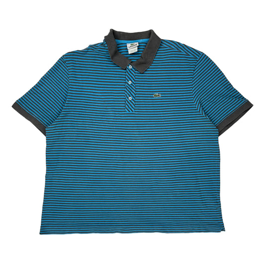 Lacoste Striped Polo Shirt - 3XL Blue Cotton