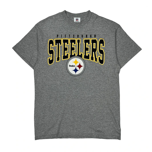 Pittsburgh Steelers Nfl T-Shirt - Large Grey Cotton