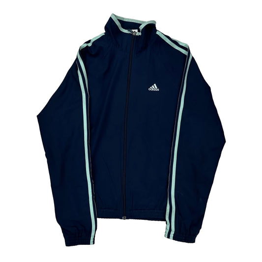 Three Stripes On Sleeves Adidas Striped Track Jacket - Medium Navy Polyester