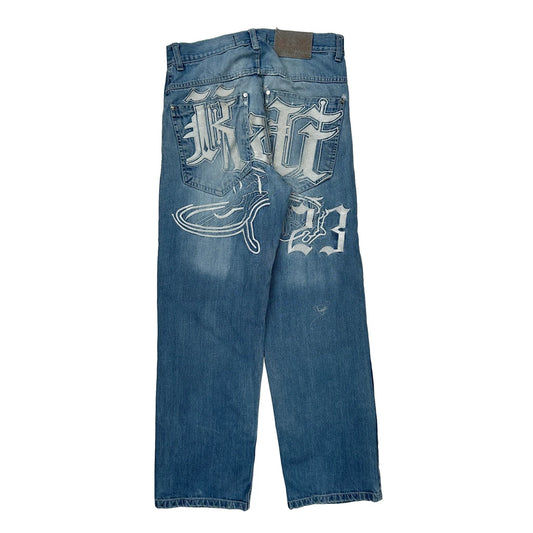 Kalifornia King Graphic Jeans - 32W 30L Blue Denim