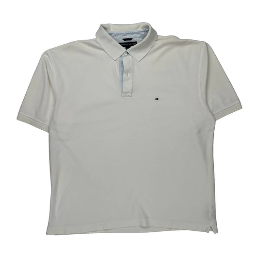 Tommy Hilfiger Polo Shirt - XL White Cotton