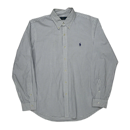 Ralph Lauren Checked Shirt - Large White Cotton