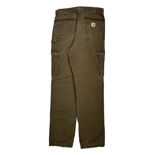 Carhartt Cargo Trousers - 33W 35L Brown Cotton