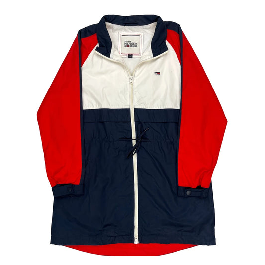 Vintage Tommy Hilfiger Denim Windbreaker - Small Navy Polyester