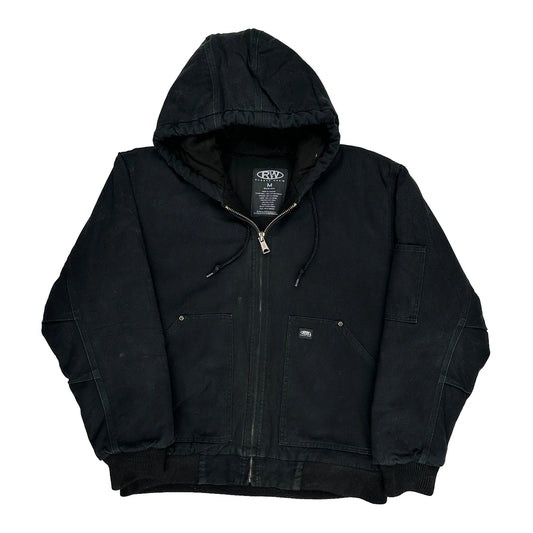 Vintage Rugged Wear Workwear Jacket - Medium Black Cotton