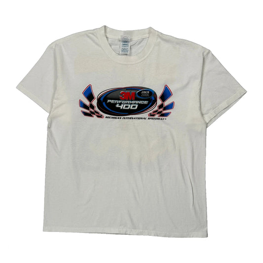 3M Performance 400 Delta Nascar T-Shirt - Large White Cotton