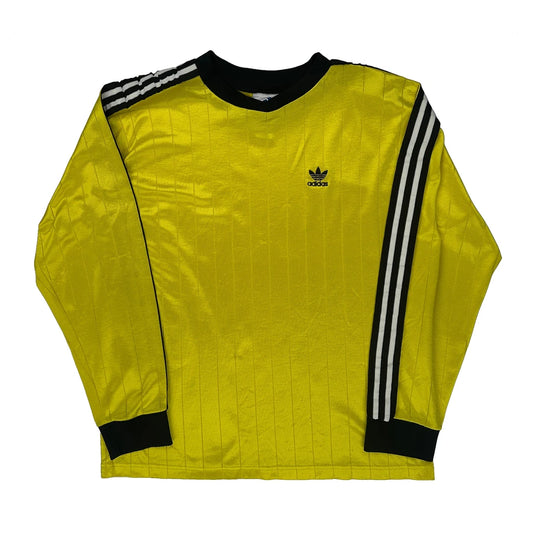Made In USA Adidas Long Sleeve Football Shirt - XL Yellow Polyester