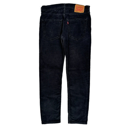Levis Cord Trousers - 32″ Waist Black Cotton