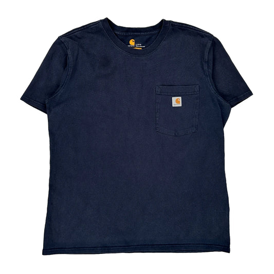 Carhartt T-Shirt - Large Navy Cotton