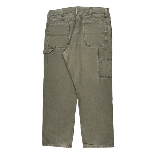 Unbranded Double Knee Carpenter Trousers - 36W 32L Grey Cotton