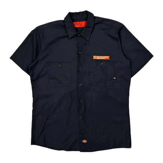 21St Amendment Brewery Logo Dickies Short Sleeve Shirt - Medium Black Polyester Blend