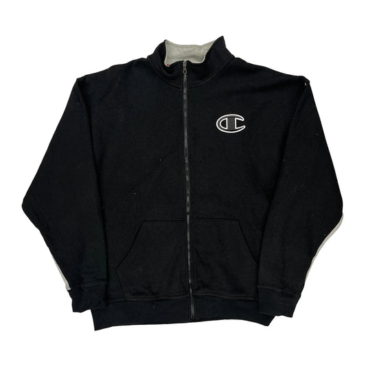 Authentic Athleticwear Champion Zip Up - XL Black Cotton Blend