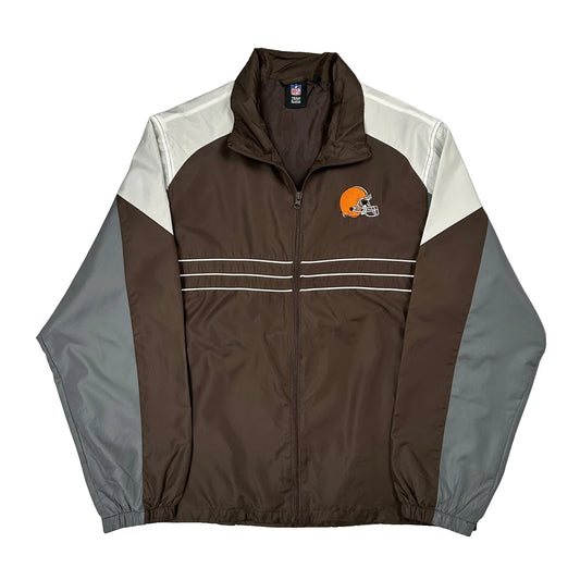 Cleveland Browns Reebok Nfl Windbreaker - Large Brown Polyester