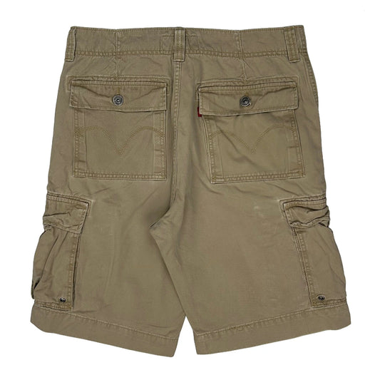 Levis Cargo Shorts - 34W 10L Beige Cotton